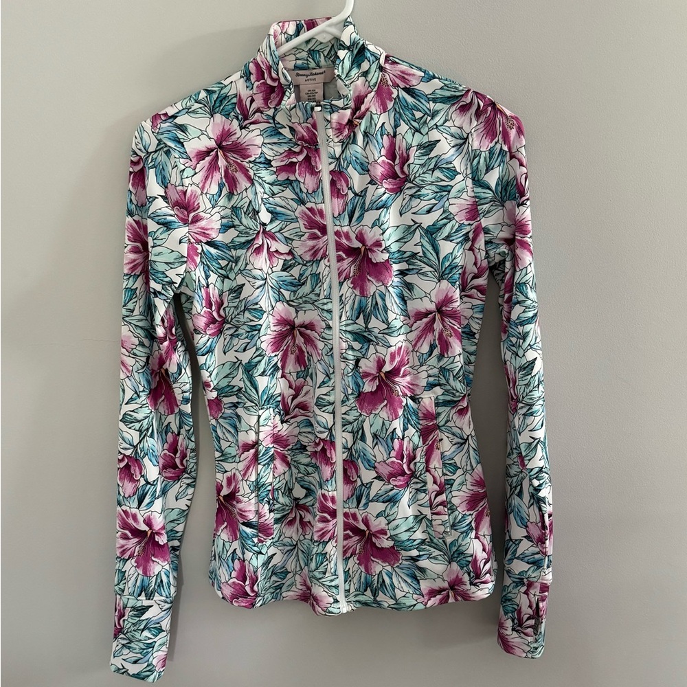 Tommy Bahama Floral Women’s XS Long Sleeve Full Zip Up